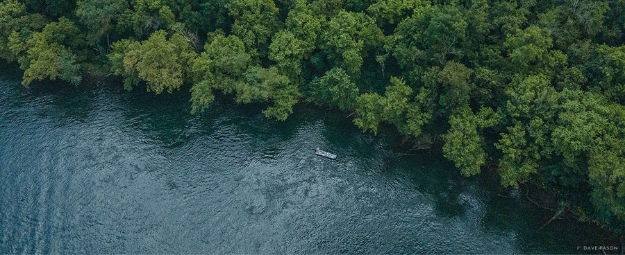 “White River Fly Anglers guide Matt Stinnett took us to one of the best views on the river. The bluffs did not disappoint, and the view from above was even more impressive.”  Photo: Dave Fason