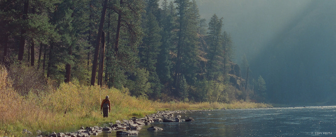 MAHLON'S RUN: GENERATIONAL STEWARDSHIP ON THE GRANDE RONDE. Tipton Power treks back to camp after a morning session on the Wild and Scenic section of the Grande Ronde in northeast Oregon. Photo: Copi Vojta