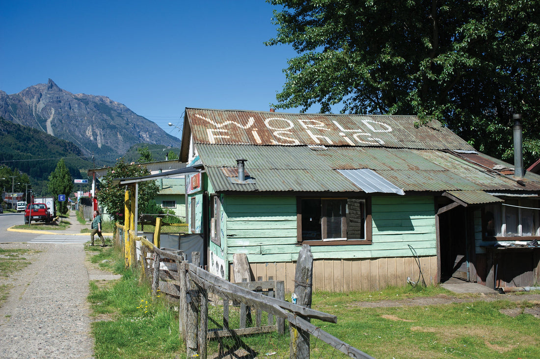 In Villa Mañihuales, not far from Coyhaique, Chile, there’s a rooftop that speaks of a flyfishing past.