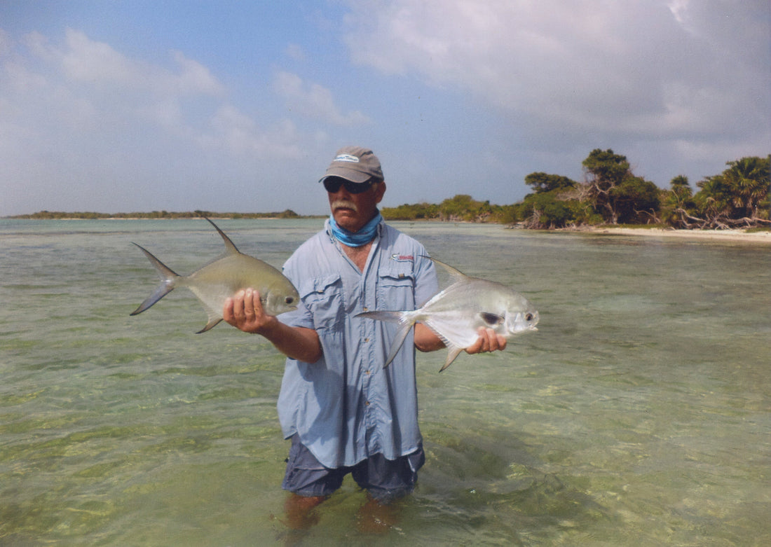 In Belize, a lot of times the fish school up and are happy.