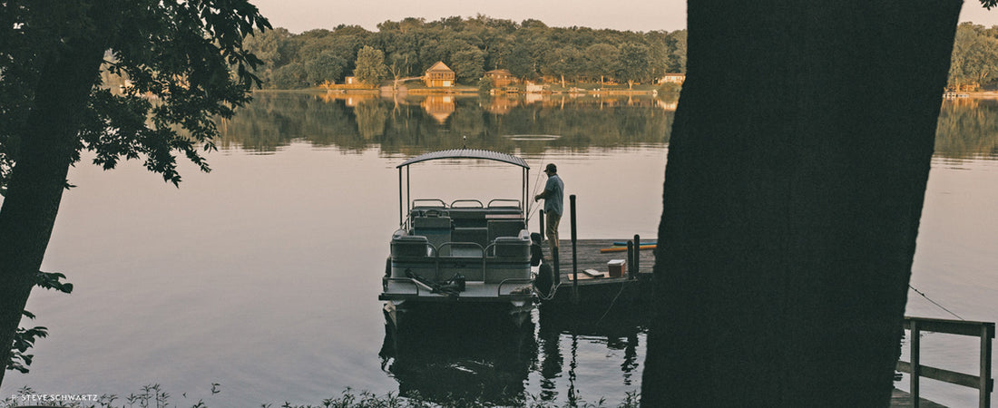 Rigging up fly rods for a morning on the PlayCraft.