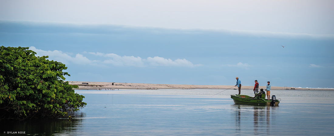 Rupert Litherland and Philippe Gouzer explore the banks of Ndogo Lagoon.