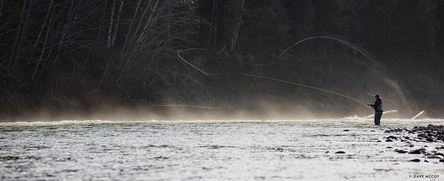 Tom Mahan pokes a cast across a steamy run on the Olympic Peninsula. Photo: Dave McCoy