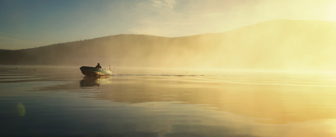 A man flyfishing in Canada's Northwest Territories