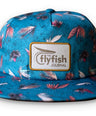 The Flyfish Journal and Flylow Collaboration: The Fly Away Canvas Hat with custom pattern and gold patch.
