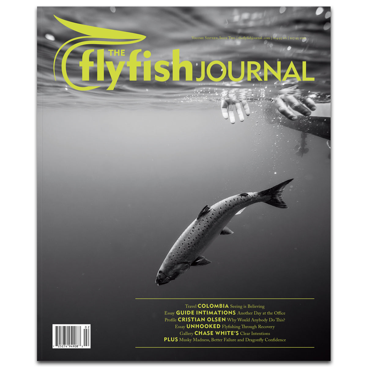 The Flyfish Journal #16.2 featuring Colombia, Guide Intimations, Cristian Olsen, Flyfishing Through Recovery, Chase White Gallery and much more.