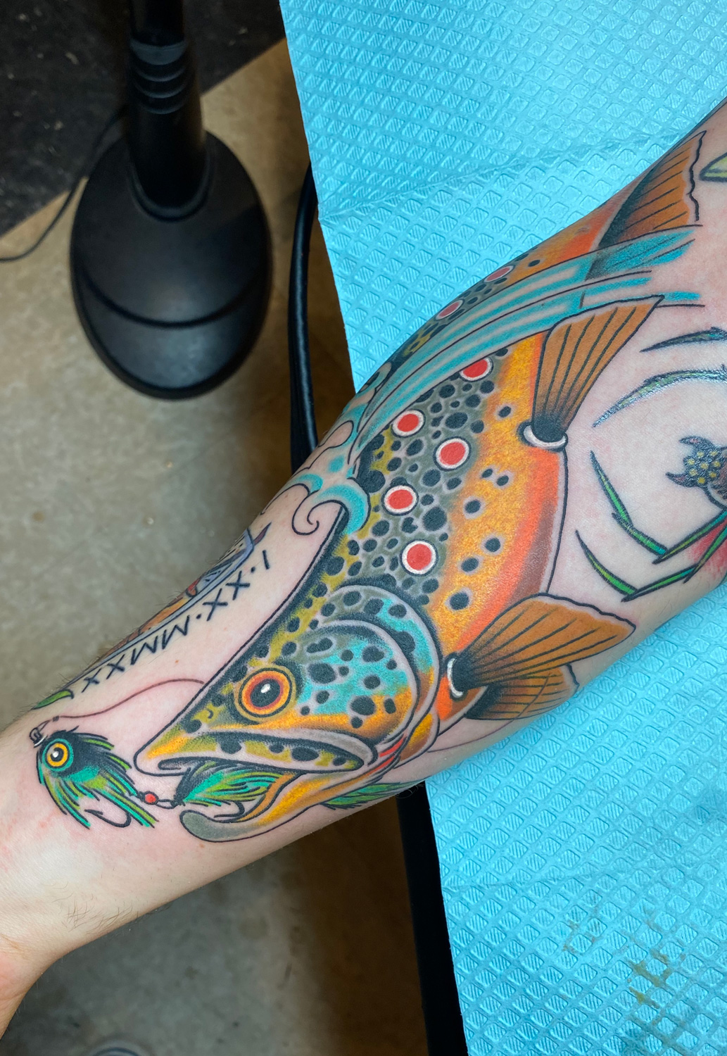 Tattoo uploaded by Chris Hurtsville  Trout tattoo chrishurtsville  fishtattoo naturetattoo  Tattoodo