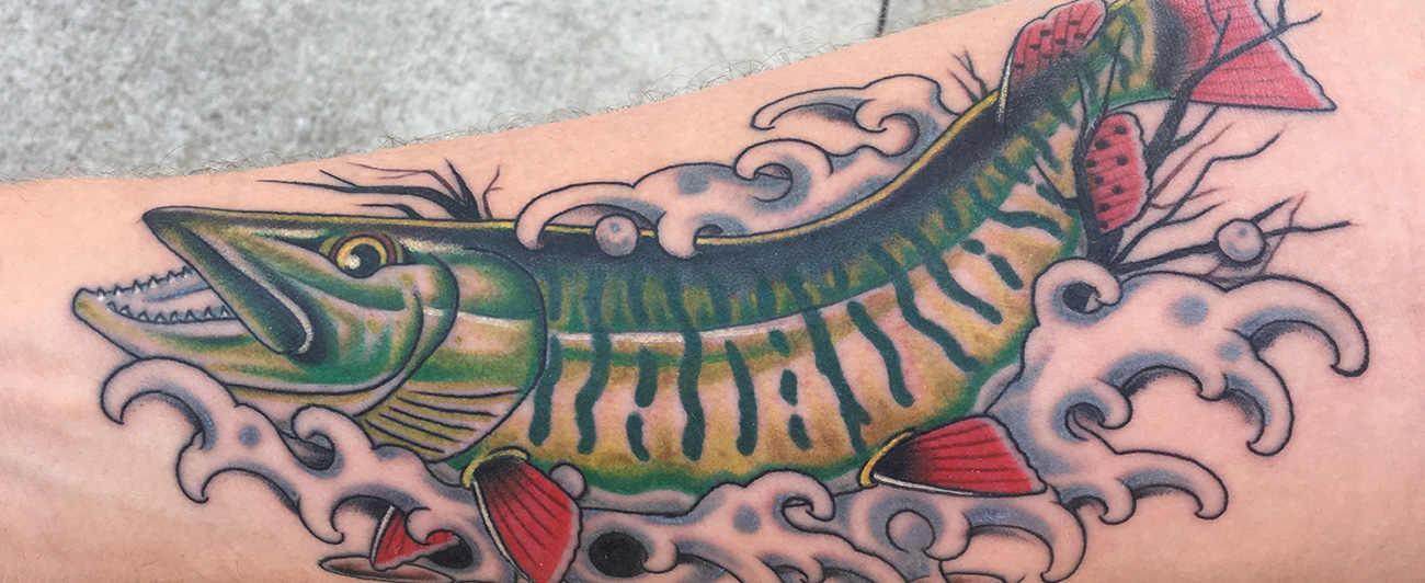 fly fishing rod tattoo